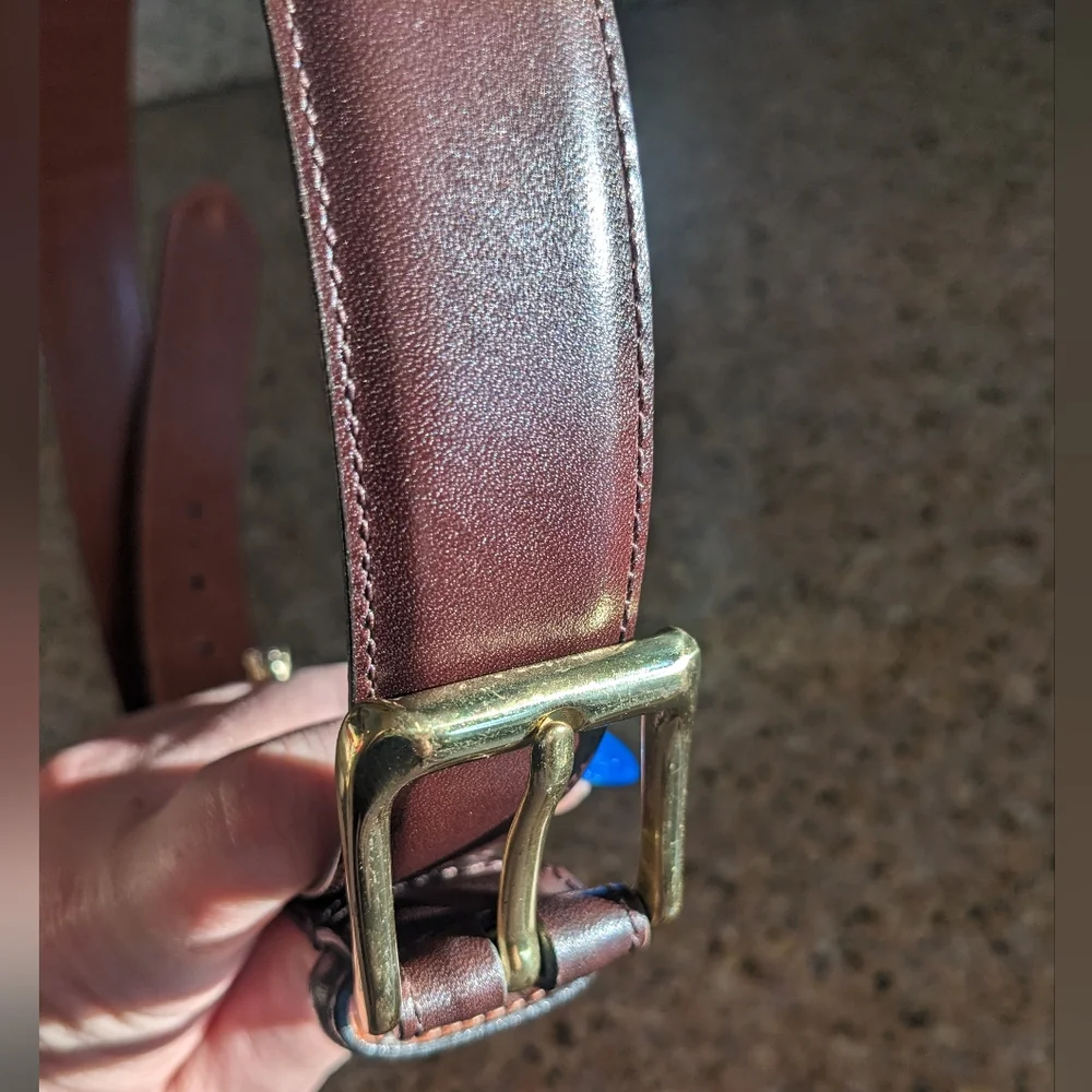 Coach Belt - Leather and Brass - 38 Inches - Picture 8 of 9